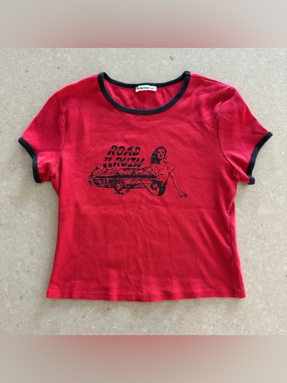 Reformation Graphic Crop Top